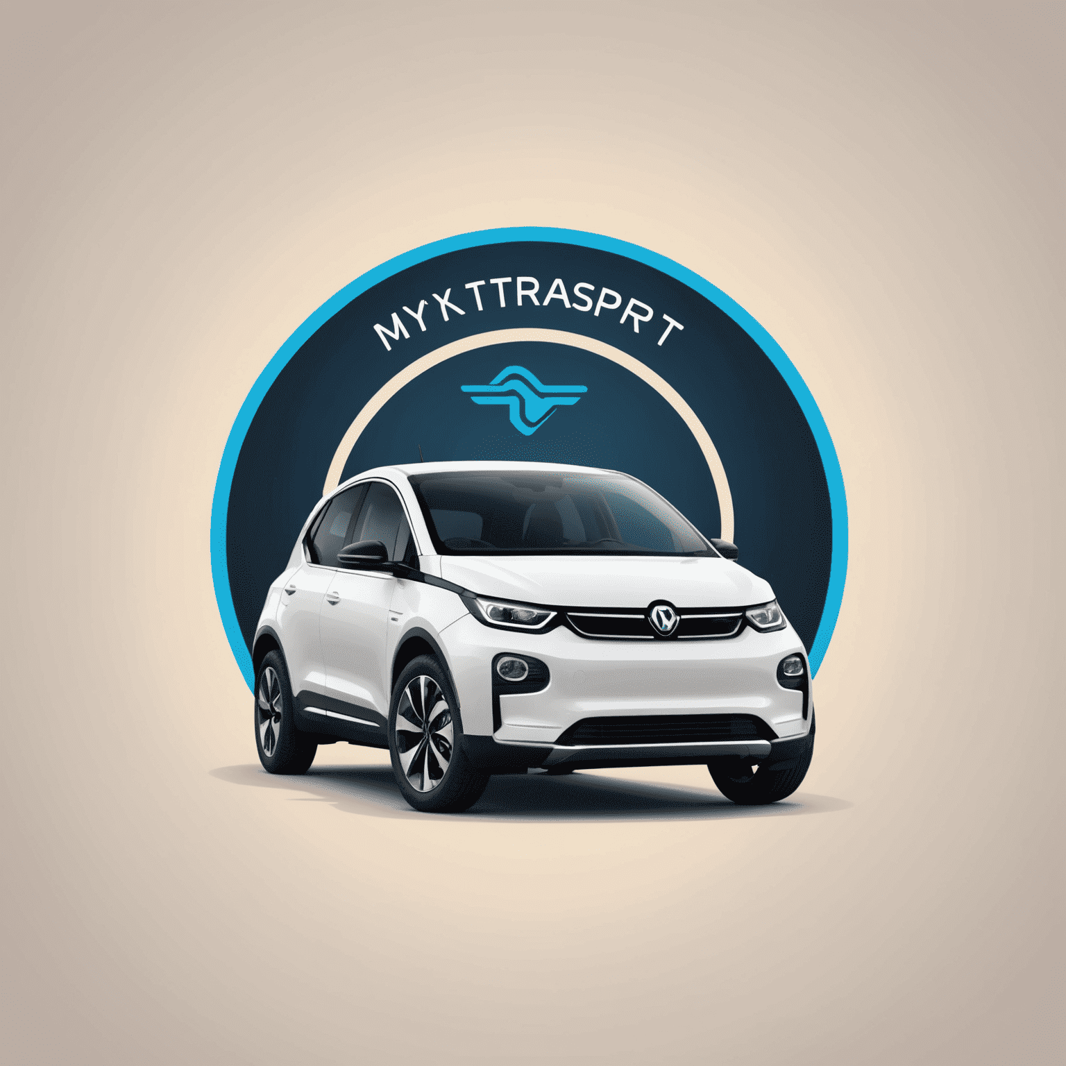 MyTransport Recharge Logo - A stylized electric car connected to a charging station